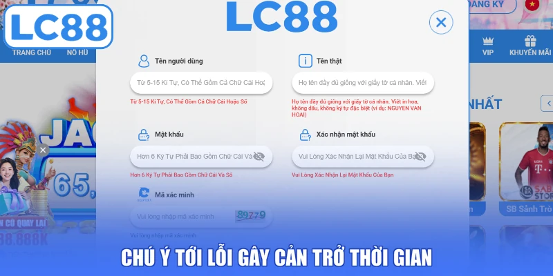 Chú ý tới lỗi gây cản trở thời gian