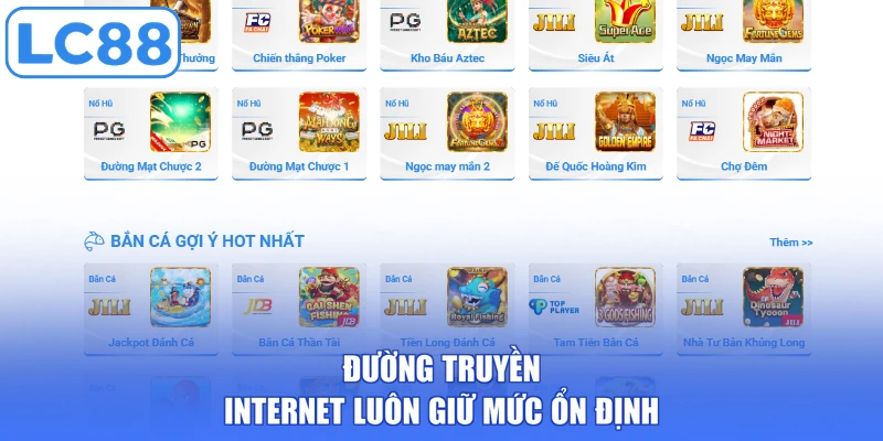 Đường truyền internet luôn giữ mức ổn định