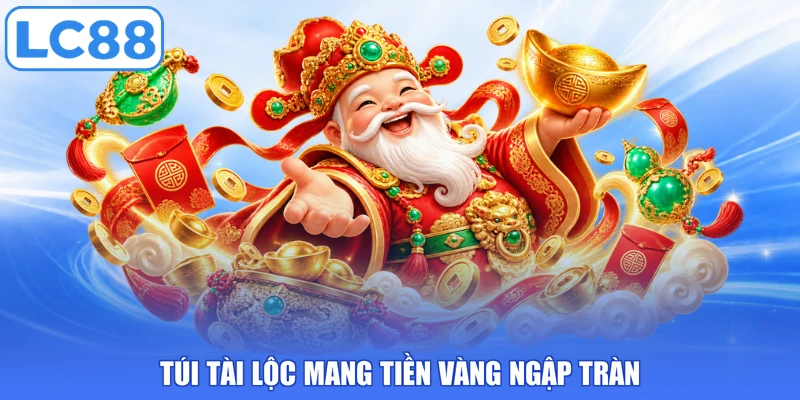 Túi tài lộc mang tiền vàng ngập tràn